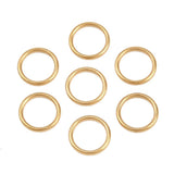 Vandfaste Lukkede Øskner – 18K Forgyldt Stål (7x0,8mm) 10 stk - Uniq Perler - 126269