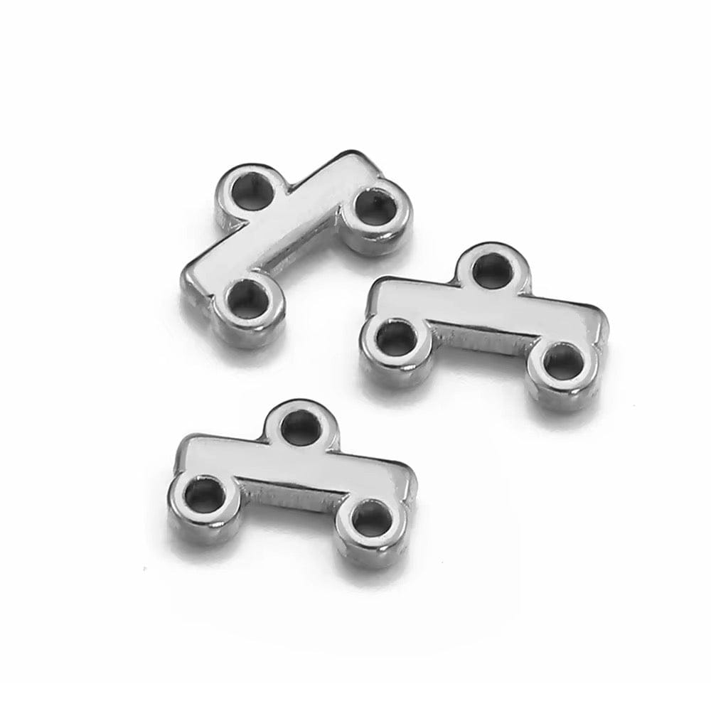 Vandfaste Mellemled/Connector, Stål, 2 stk. - Uniq Perler - 202088