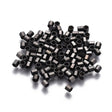 Vandfaste Mellemleds Perler – Sekskantet, Sort Stål (2x2x2mm) 10 stk. - Uniq Perler - 126381