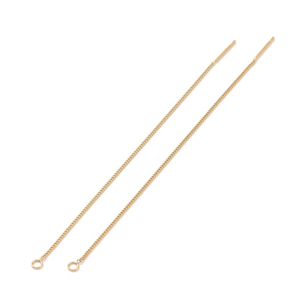 Water-resistant Ear Threads with Eye – 18K Gold-plated Steel (109mm)