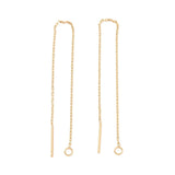 Vandfaste Ørekæder – 18K Forgyldt Stål (100 - 109mm) 1 par - Uniq Perler - 