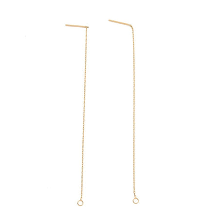 Vandfaste Ørekæder – 18K Forgyldt Stål (100 - 109mm) 1 par - Uniq Perler - 