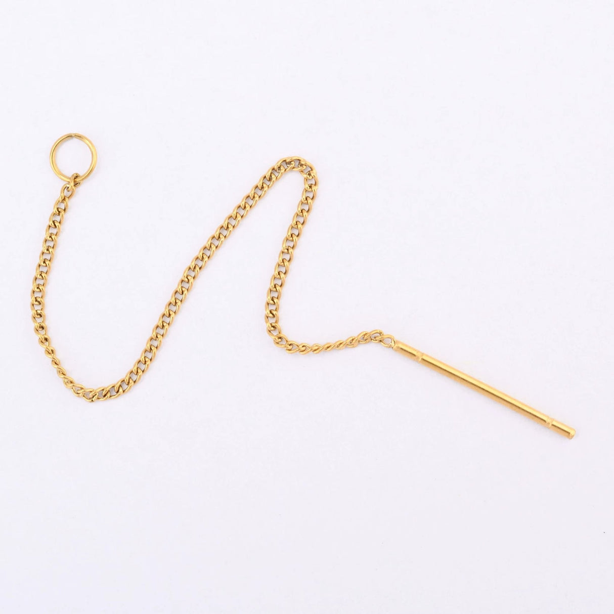 Vandfaste Ørekæder – 18K Forgyldt Stål (80mmmm) 1 par - Uniq Perler - 117497