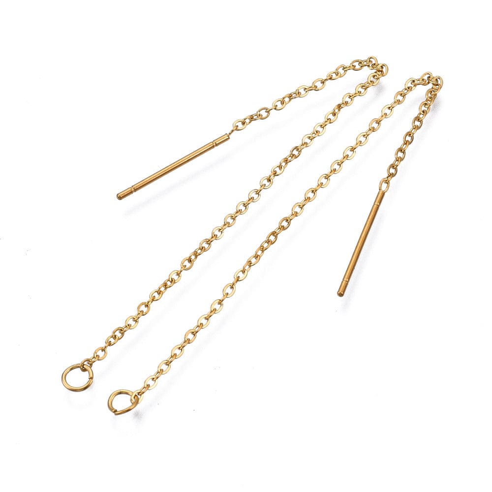 Vandfaste Ørekæder – Forgyldt Stål (80mm) - Uniq Perler - 112972