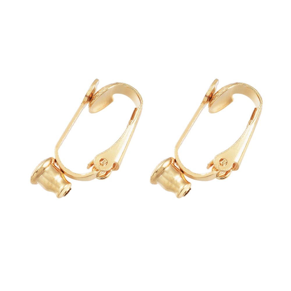 Vandfaste Øreklips - 18K Forgyldt Stål (20,5x7,5mm) - Uniq Perler - 115995