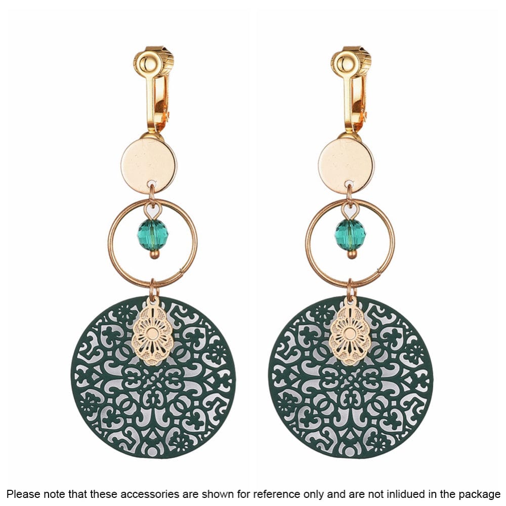 Vandfaste Øreklips - 18K Forgyldt Stål (20,5x7,5mm) - Uniq Perler - 115995