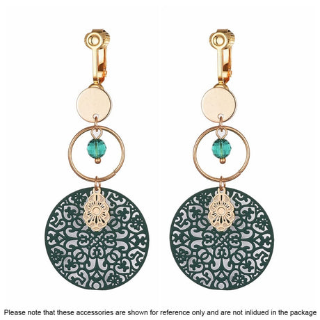 Vandfaste Øreklips - 18K Forgyldt Stål (20,5x7,5mm) - Uniq Perler - 115995