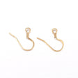 Vandfaste Ørekroge – Forgyldt Stål (17x18x2mm) 1 par - Uniq Perler - 