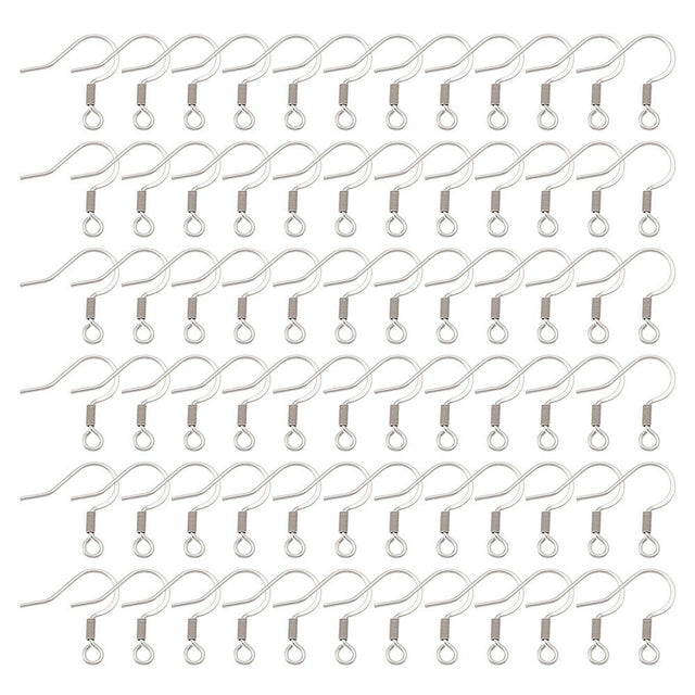 Vandfaste Ørekroge – Stål (17x14x2mm) 1 par - Uniq Perler - 