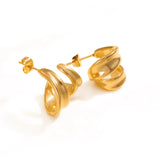 Vandfaste Øreringe i Kirurgisk Stål – Dobbelt Look Effekt - Uniq Perler - 754678