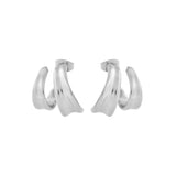 Vandfaste Øreringe i Kirurgisk Stål – Dobbelt Look Effekt - Uniq Perler - 855788