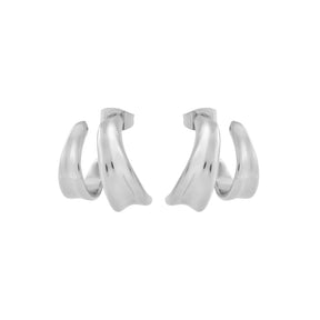 Water-resistant Steel Earrings in Surgical Steel – Double Look Effect - Uniq Perler - 855788