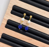 Vandfaste Ørestikkere Med Mønster – Forgyldt Stål (7x4,5mm, 1 par) - Uniq Perler - 0001489013