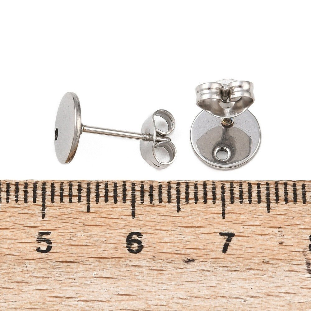 Wasserdichte Ohrstecker - Stahl (8mm) - Uniq Perler - 117036