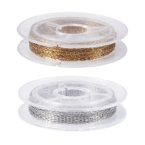 Wasserfeste Papierklammer-Ketten – 18K Vergoldet & Stahl, 5 m pro Farbe (2,2 x 0,7 mm)