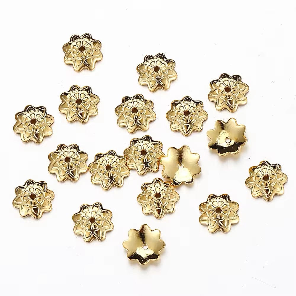 Vandfaste Perlehatte - 18K Forgyldt (7mm), 20 Stk - Uniq Perler - 750534