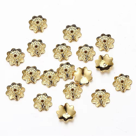 Vandfaste Perlehatte - 18K Forgyldt (7mm), 20 Stk - Uniq Perler - 750534