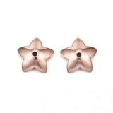 Vandfaste Perlekapper – Rosa Guld, Stål (7x7,5mm, 10 Stk) - Uniq Perler - 114258