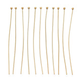 Vandfaste Perlestave – 18K Forgyldt Stål (60x0,5mm) 25 stk - Uniq Perler - 116049