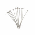 Vandfaste Perlestave Med Rundt Hoved – Stål (35x0,5mm), 20stk - Uniq Perler - 6434567