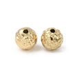 Vandfaste Runde Stål Perler – 18K Forgyldt, Tekstureret (8mm) 2 Stk - Uniq Perler - 
