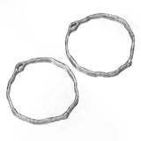 Water-resistant Round Pendant With Organic Edge, 35mm, 2 pcs. - Uniq Perler - 763378
