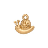 Vandfaste Snegle Vedhæng – 14K Forgyldt Stål (8x10mm) 1 Stk - Uniq Perler - 124254