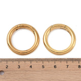 Vandfaste Spring Gate Låse – 18K Forgyldt Stål (28x3,8mm) - Uniq Perler - 124127