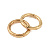 Vandfaste Spring Gate Låse – 18K Forgyldt Stål (28x3,8mm) - Uniq Perler - 124127