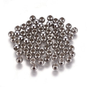 Water-resistant Steel Beads (4mm) 10 pcs - Uniq Perler - 