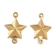 Vandfaste Stjerne Mellemled - Forgyldt Stål (13x18x4.5mm) 2 stk - Uniq Perler - 