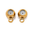 Vandfaste Stopper Perler Med Øje – Forgyldt Stål (5x4x3mm, 4 Stk) - Uniq Perler - 114792