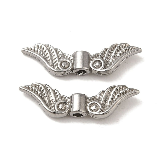 Vandfaste Vinger Mellemled – Stål (21.5x6x3mm) 6 stk - Uniq Perler - 