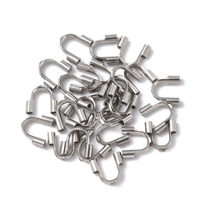 Water-resistant Wire protectors – Steel (4.5–6.7x1.4mm), 4 pcs. - Uniq Perler - 112076