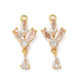 Vedhæng – 18K Forgyldt med Zirkonia (22.5x10x4.5mm) - Uniq Perler - 