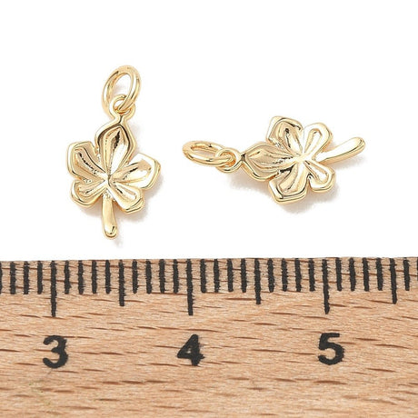 Vedhæng – 18K Forgyldt Messing (11,5x7,5x1,5mm) 4 stk. - Uniq Perler - 120552
