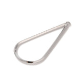 Vedhæng – Dråbeformet, Platinumbelagt Messing (41mm) 6 stk. - Uniq Perler - 115682