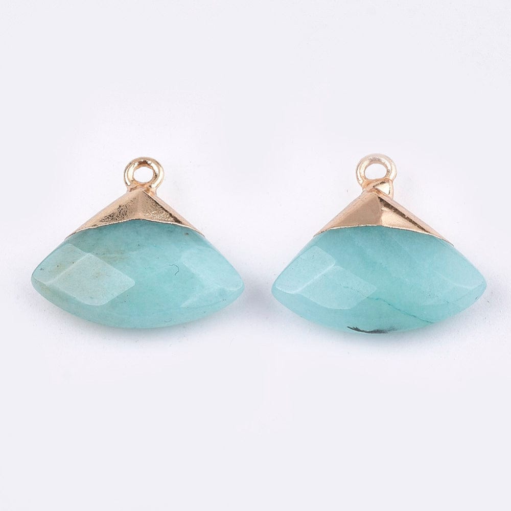 Vedhæng I Jade, Facetteret, 18x20mm - Uniq Perler - 284872