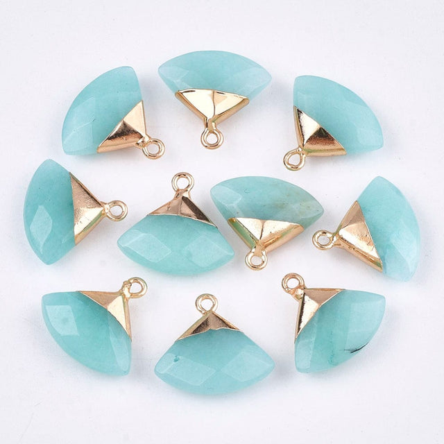 Vedhæng I Jade, Facetteret, 18x20mm - Uniq Perler - 284872