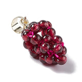 Vedhæng Med Granat Perler – Drueformet (19x10mm) - Uniq Perler - 114326