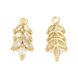 Vedhæng Med Klar Zirkonia Sten, 18K Forgyldt, (16x8x3mm) - Uniq Perler - 84732737