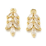 Vedhæng Med Klar Zirkonia Sten, 18K Forgyldt, (16x8x3mm) - Uniq Perler - 84732737