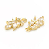 Vedhæng Med Klar Zirkonia Sten, 18K Forgyldt, (16x8x3mm) - Uniq Perler - 84732737