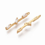 Vedhæng Med Klare Zirkonia Sten, 18K Forgyldt, 18x2,5mm - Uniq Perler - 112976