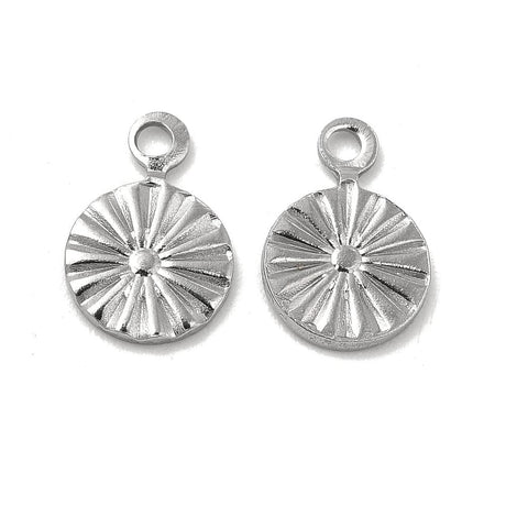 Vedhæng Med Mønster, Stål, 9,5x6,5mm, 10 Stk - Uniq Perler - 0000014715