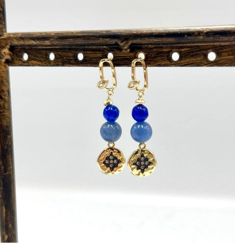 Vedhæng med Sorte Zirkonia – Forgyldt Messing (13x11mm) - Uniq Perler - 113781