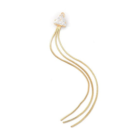 Pendant With Zirconia And 3 "Tails" - Uniq Perler - 0001489292