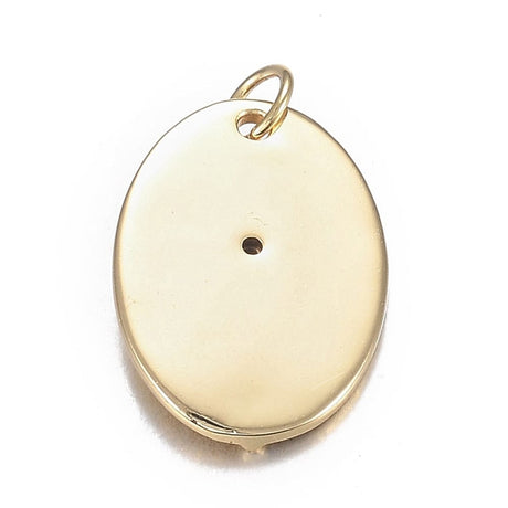 Vedhæng Med Zirkonia Sten, 18K Langtidsholdbar Forgyldning, 19,5x14,2mm - Uniq Perler - 3747382