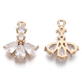 Vedhæng med zirkonia sten, Str. 16x13 mm - Uniq Perler - 112245