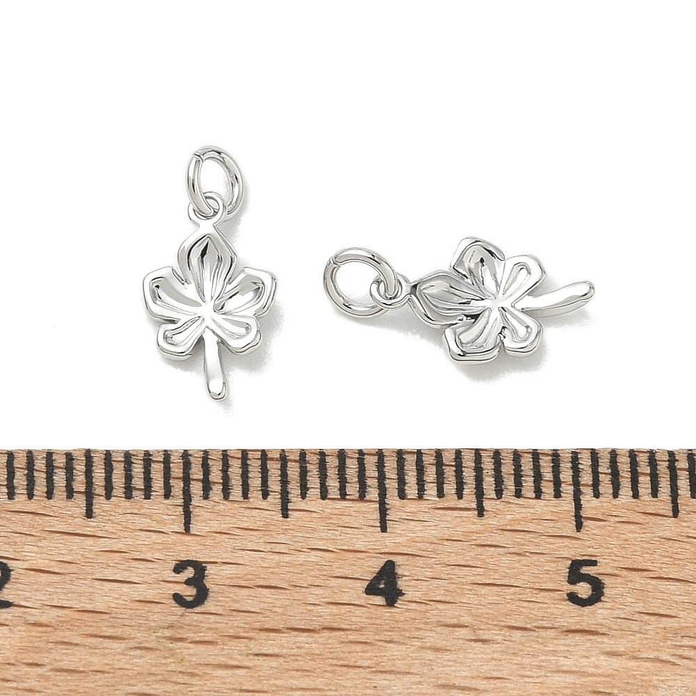 Vedhæng – Platinbelagt Messing (11,5x7,5x1,5mm) 4 stk. - Uniq Perler - 120544